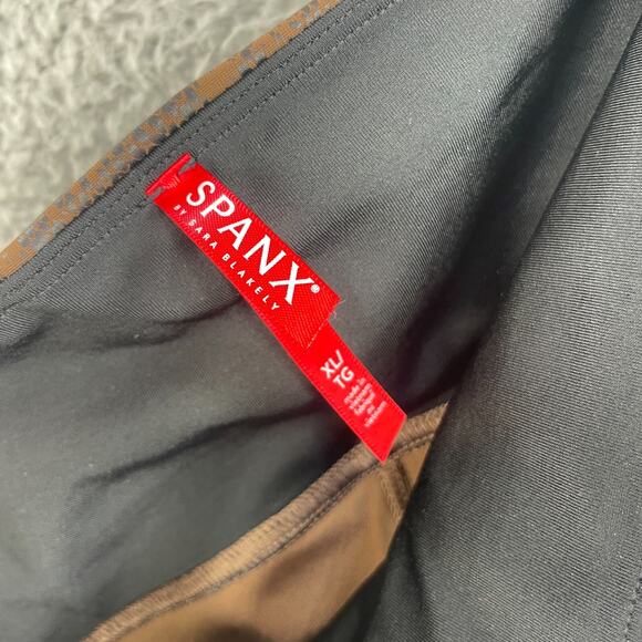 Spanx Animal Print Snake Leggings Womens Jeans Sz XL Brown Stretch Faux Leather - Picture 8 of 16